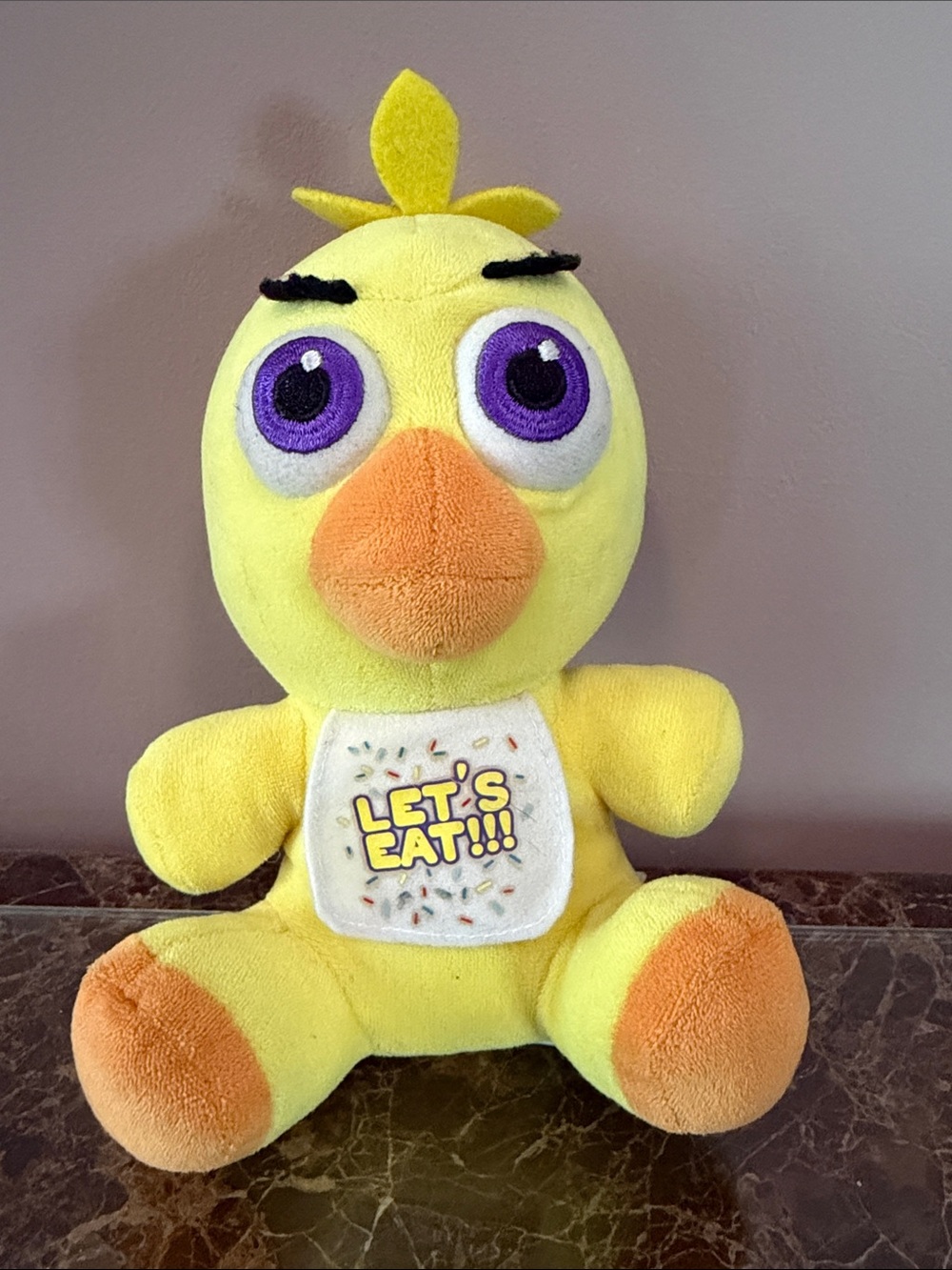 Yellow Plush Chick Toy with 'Let's Eat' Bib - Kids Other